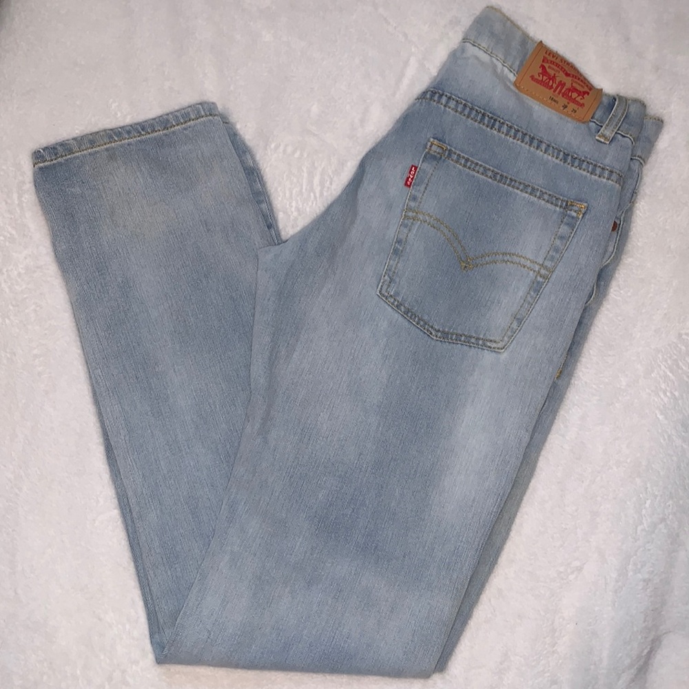 511 SLIM - Waist 29 LEVI BLUE JEANS STRAIGHT LEG SMALL RIPS